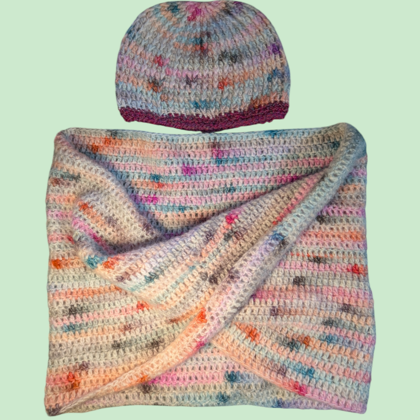 Mobius Twist Shawl and Hat Set