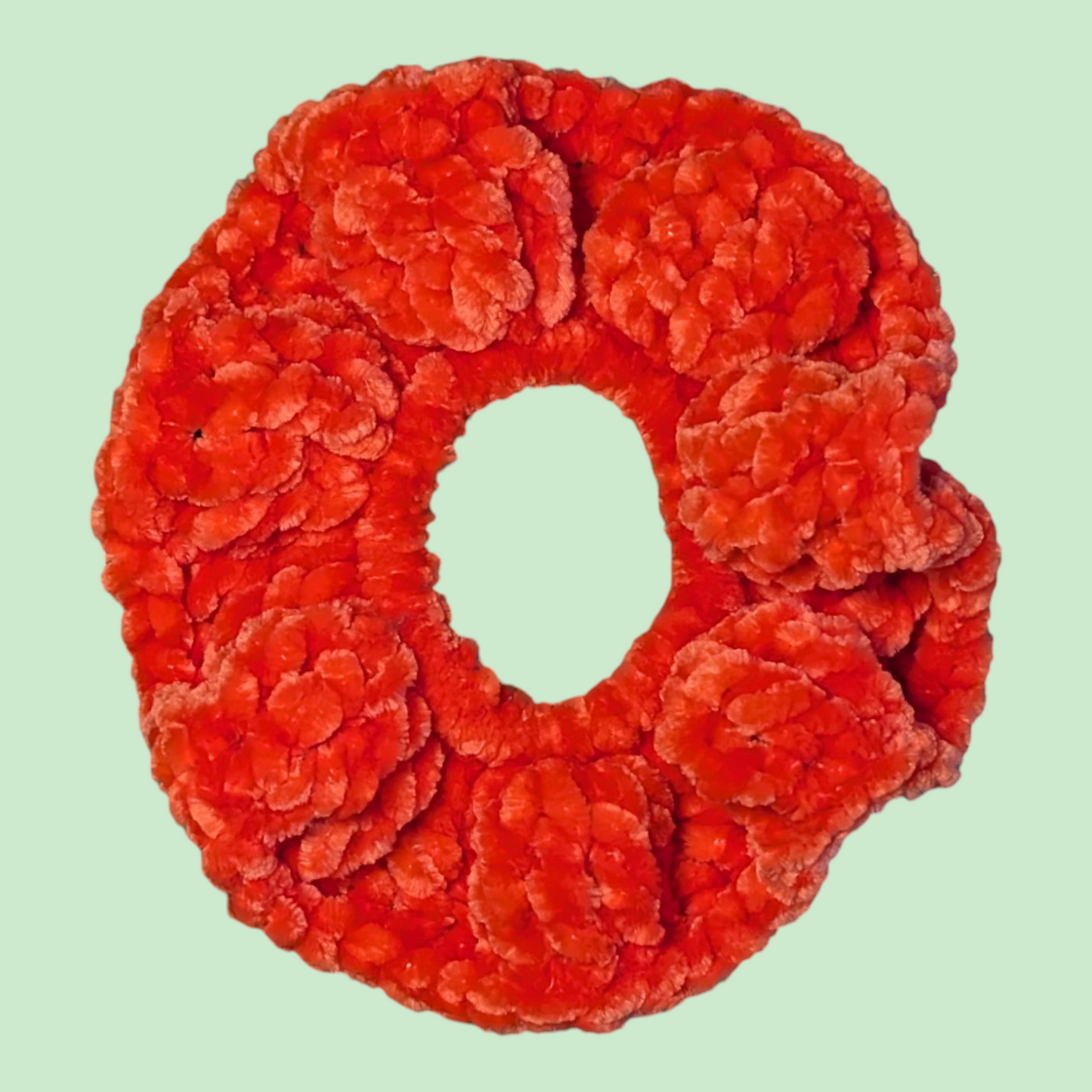 Crocheted Velvet Scrunchies