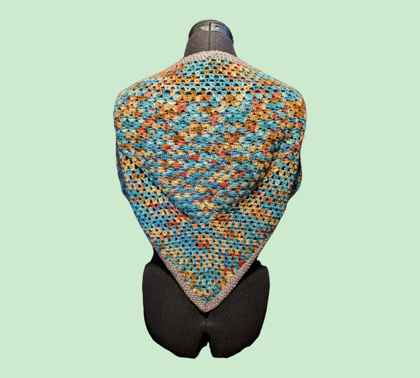 Jewel Tone 100% Wool Shawl