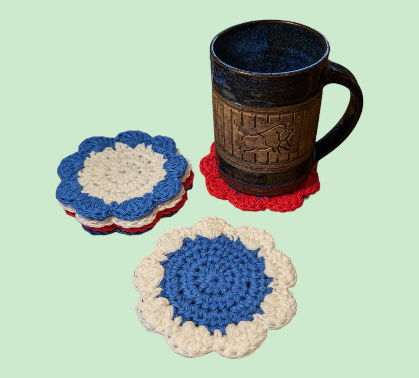 Cotton Flower Coasters