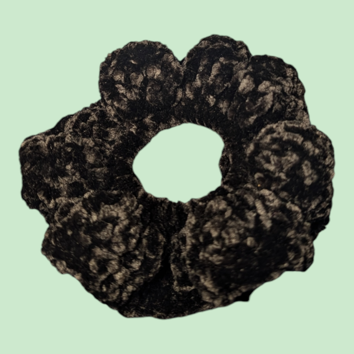 Crocheted Velvet Scrunchies