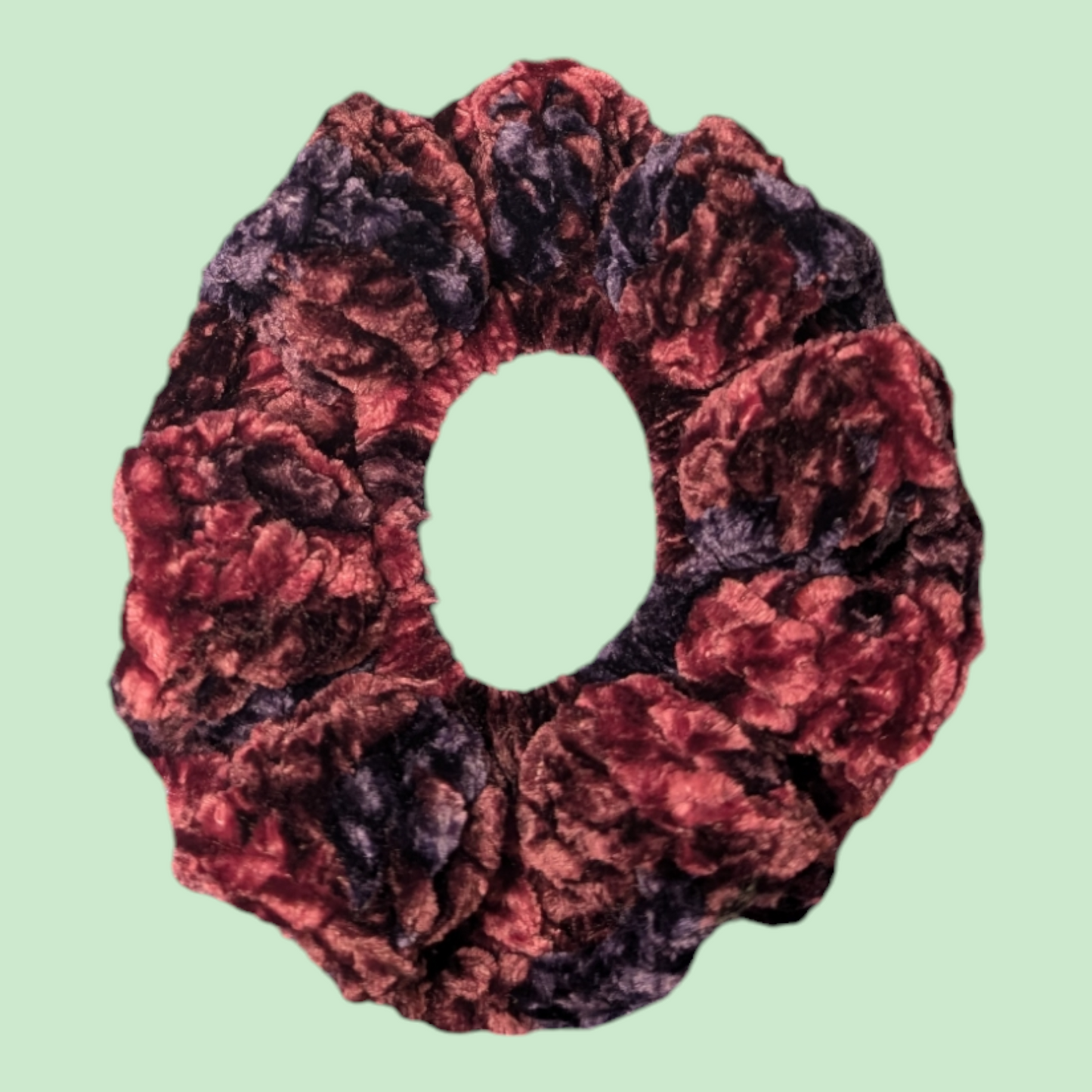 Crocheted Velvet Scrunchies