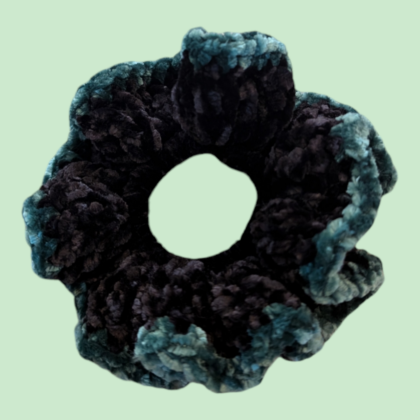 Crocheted Velvet Scrunchies