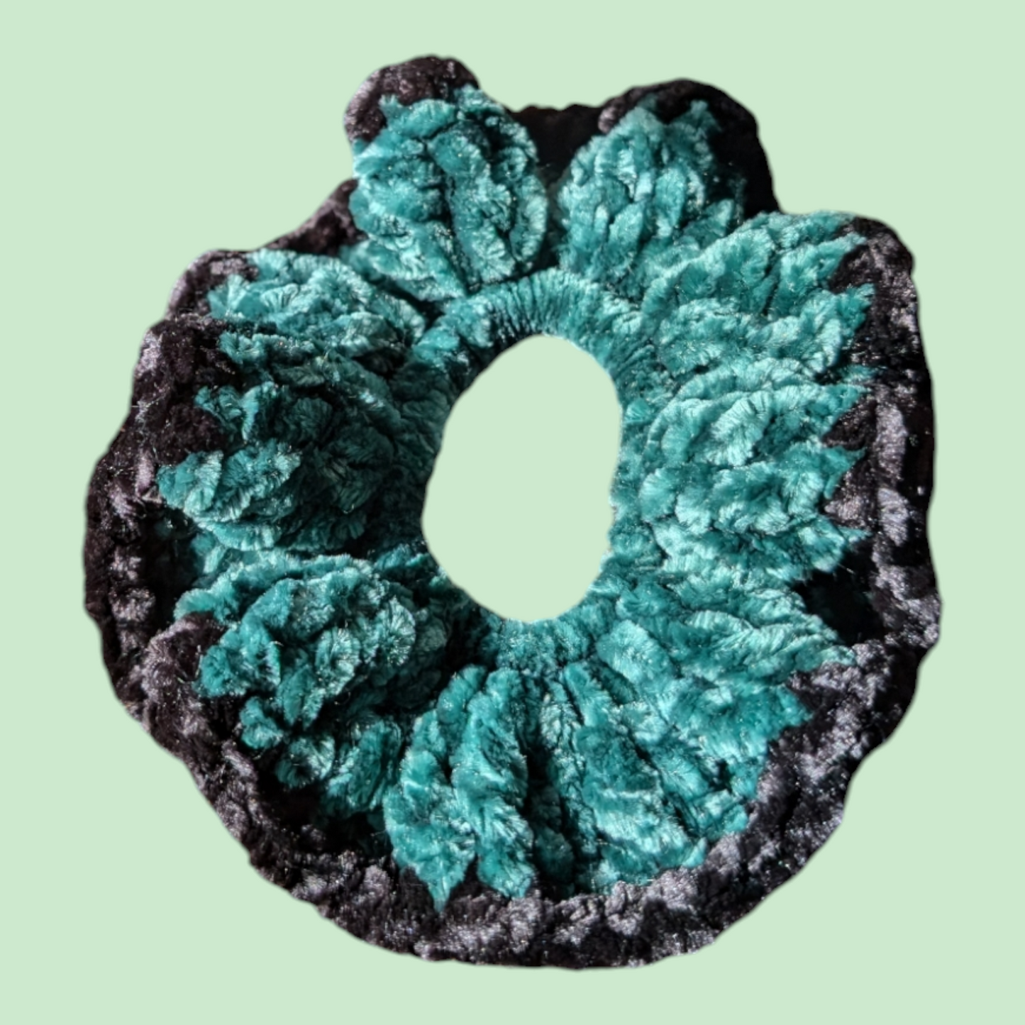 Crocheted Velvet Scrunchies