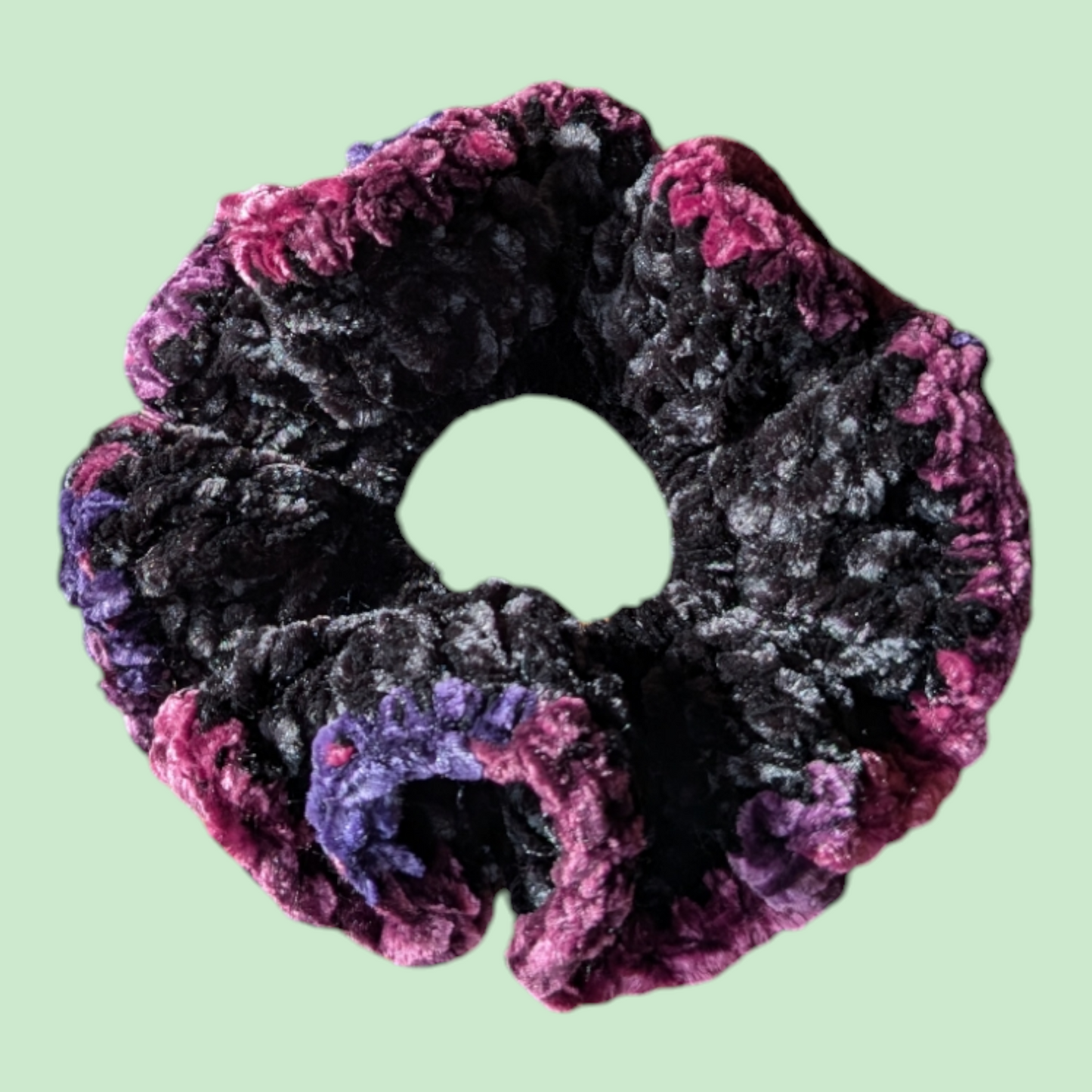 Crocheted Velvet Scrunchies